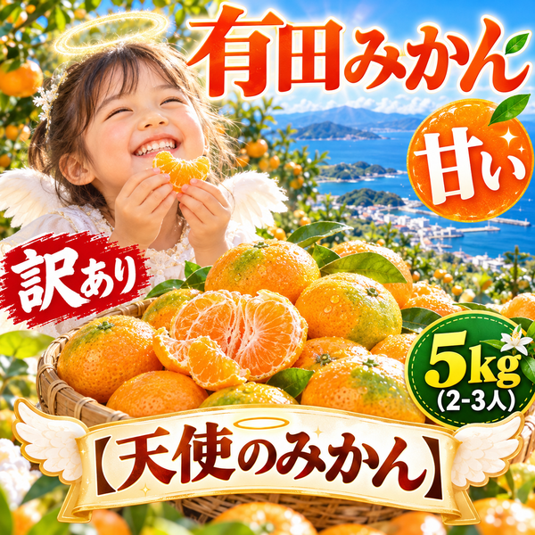 【和歌山県産】有田みかん 「天使のみかん」 B級・家庭用｜甘いみかん 産地直送 5kg