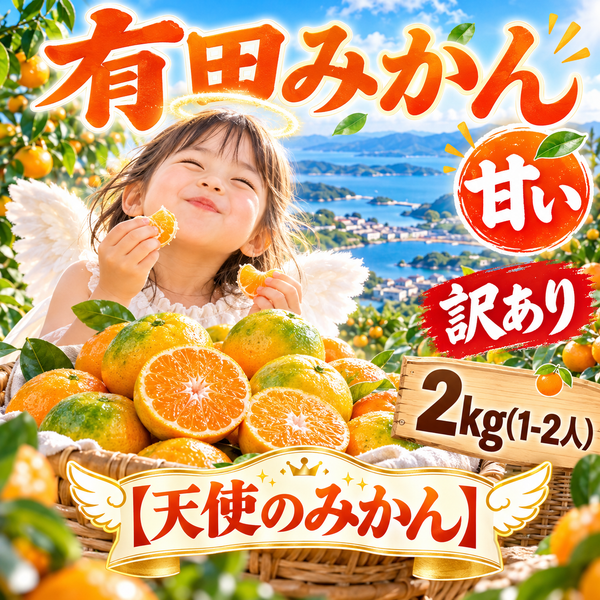 【和歌山県産】有田みかん 「天使のみかん」 B級・家庭用｜甘いみかん 産地直送 2kg