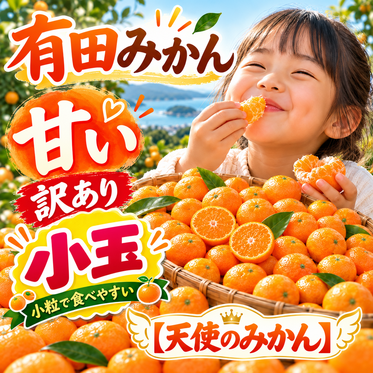 小玉【和歌山県産】有田みかん 「天使のみかん」 B級・家庭用｜甘いみかん 産地直送 1kg〜10kg 極早生